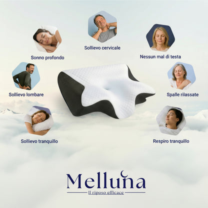 Melluna Nuvola® - Orthopedisch geheugenkussen voor cervicale ondersteuning