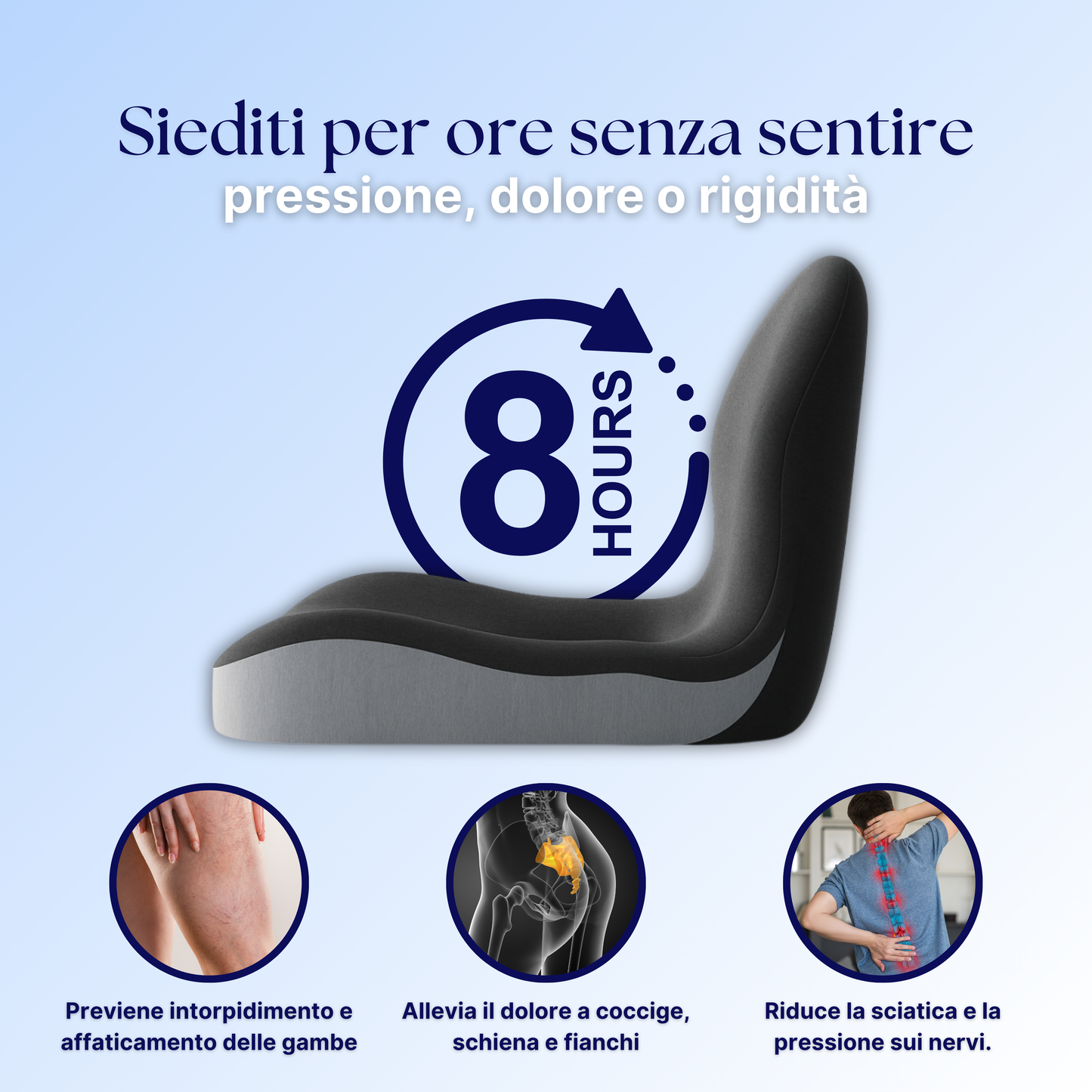 Melluna PosturaPro ® - Cuscino da Seduta