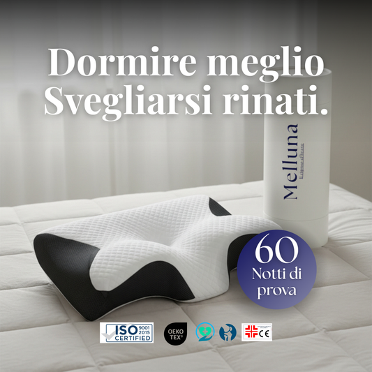 Melluna Nuvola® - Cuscino Ortopedico in Memory per Supporto Cervicale